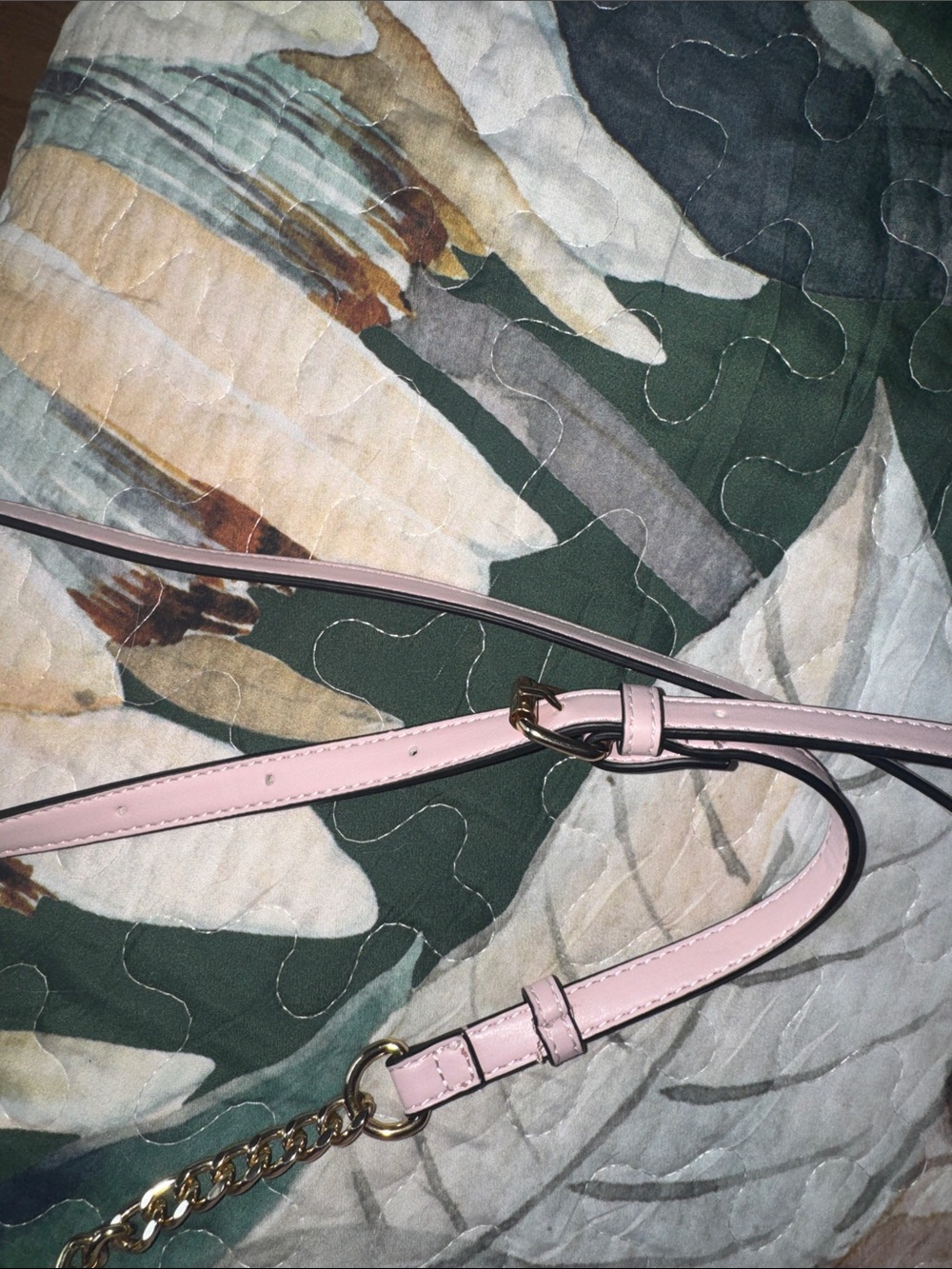 ALDO Pale Pink Quilted Crossbody with Gold Chain & Tassel - Picture 10 of 10